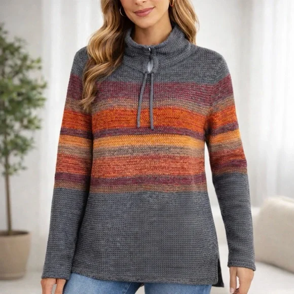 Krimson Klover Everlasting Earth Tone Merino Wool Silk Blend Sweater Tunic - Picture 1 of 6